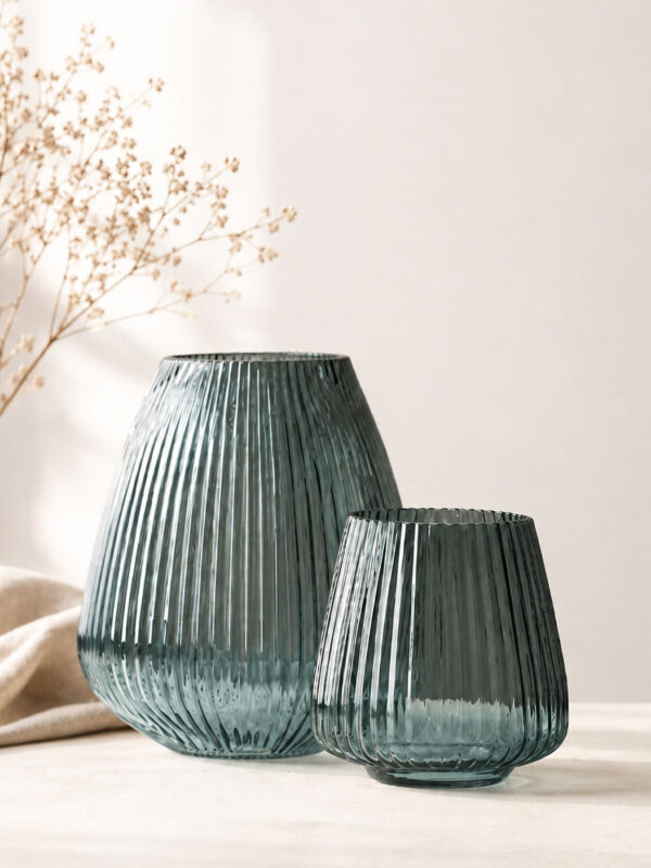 Ribbel | Groene vaas van Point-Virgule
