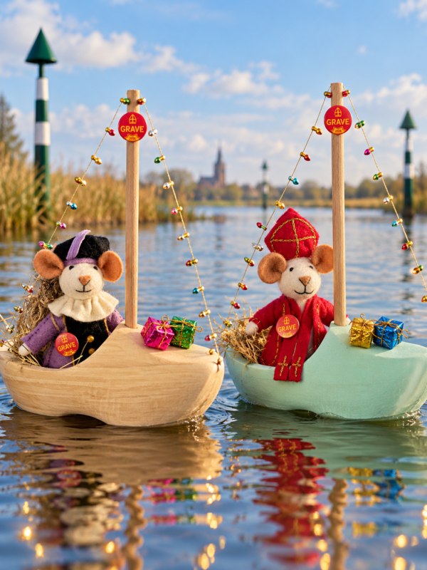 PAKJESBOOT | Sintermuis & Pietermuis in Hollandse klomp